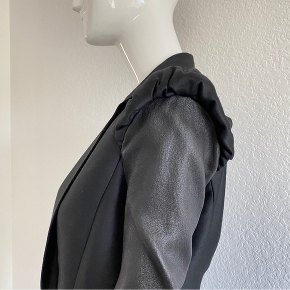 viktor & rolf black rushed shoulder blazer - Picture 4 of 8
